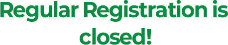 Regular Registration is closed!